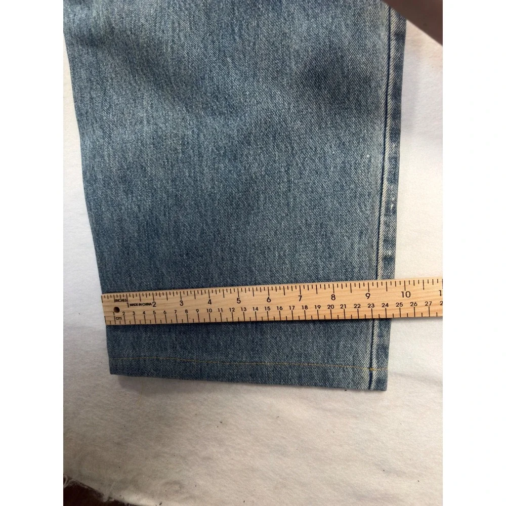 Vintage Old Navy Number 7 Blue Jeans Mens 44x32 Medium Wash Straight Leg Denim